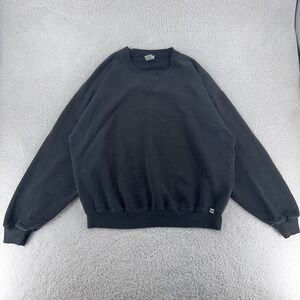 vintage BLANK BLACK RUSSELL ATHLETIC CREWNECK SWEATSHIRT 2XL